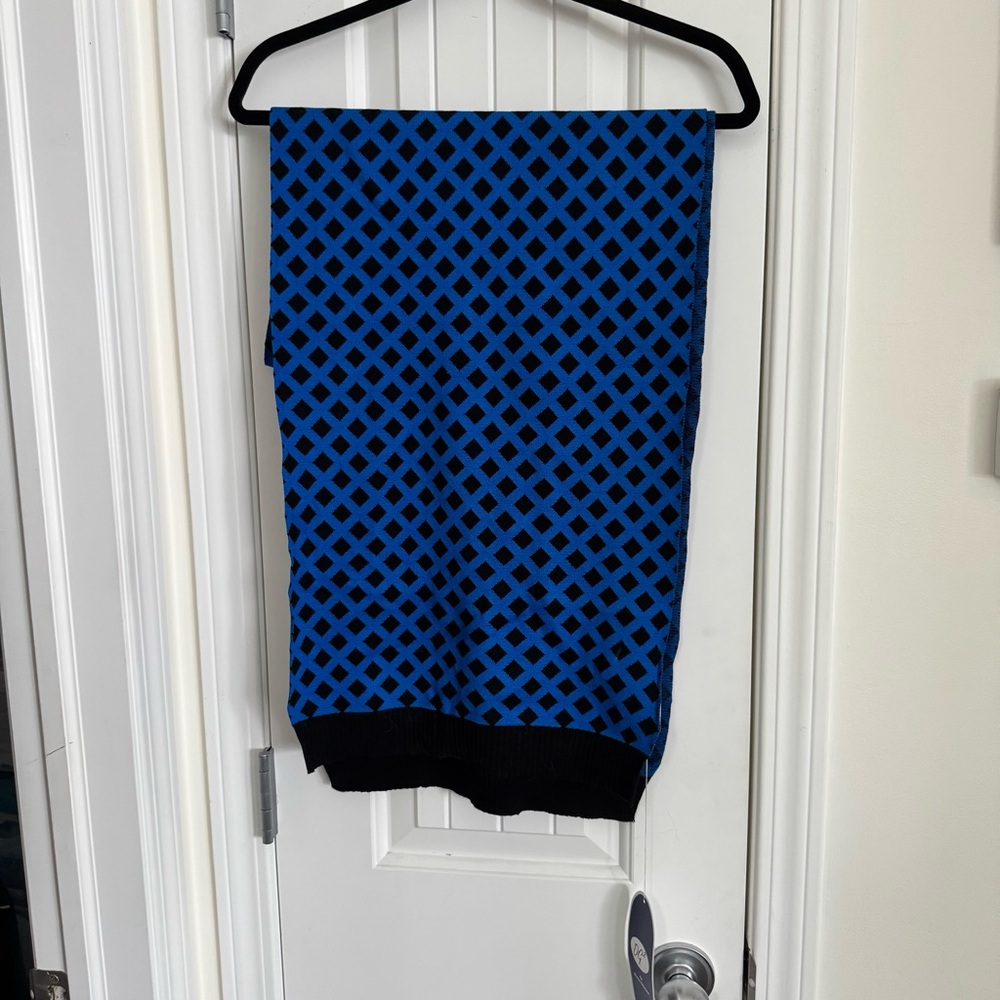 Diane Gilman Blue and Black Knit Skirt